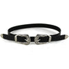 Women Black Leather Western Cowgirl Waist Belt Metal Buckle Waistband New Hot Belts for Women Luxury Designer Brand