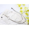Best YBT Unisex Canvas Belt Alloy Double Row Hole Pin Buckle Belt Street Photo Fashion Lengthening Chic Hollow Belt With Chain