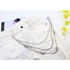 Best YBT Unisex Canvas Belt Alloy Double Row Hole Pin Buckle Belt Street Photo Fashion Lengthening Chic Hollow Belt With Chain