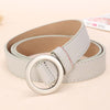 NO.ONEPAUL Circle Pin Buckles Belt female deduction side gold buckle jeans wild belts for women fashion students simple New