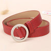 NO.ONEPAUL Circle Pin Buckles Belt female deduction side gold buckle jeans wild belts for women fashion students simple New