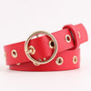 Best YBT Women leather belt  Round Metal pin buckle Circle Belts Hot Brand fashion Punk O Ring for Women belt
