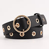 Best YBT Women leather belt  Round Metal pin buckle Circle Belts Hot Brand fashion Punk O Ring for Women belt