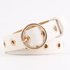 Best YBT Women leather belt  Round Metal pin buckle Circle Belts Hot Brand fashion Punk O Ring for Women belt