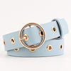 Best YBT Women leather belt  Round Metal pin buckle Circle Belts Hot Brand fashion Punk O Ring for Women belt