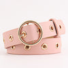 Best YBT Women leather belt  Round Metal pin buckle Circle Belts Hot Brand fashion Punk O Ring for Women belt