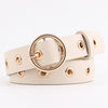 Best YBT Women leather belt  Round Metal pin buckle Circle Belts Hot Brand fashion Punk O Ring for Women belt