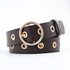 Best YBT Women leather belt  Round Metal pin buckle Circle Belts Hot Brand fashion Punk O Ring for Women belt