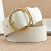 Fashion Classic round buckle Ladies wide belt Women's 2019 design high quality female casual leather belts for jeans kemer