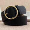 Fashion Classic round buckle Ladies wide belt Women's 2019 design high quality female casual leather belts for jeans kemer