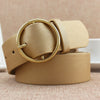 Fashion Classic round buckle Ladies wide belt Women's 2019 design high quality female casual leather belts for jeans kemer