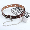 Women Punk Chain Fashion Belt Adjustable Black Double/Single Eyelet Grommet Leather Buckle Belt