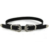 2019 Women Black Leather Western Cowgirl Waist Belt Metal Buckle Waistband New Hot
