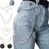 1-3 Layer Rock Punk Hook Trouser Pants Waist Link Belt Metal Wallet Silver Chain Hip Hop Chain Belts for Women Pants Accessories