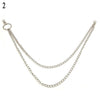 1-3 Layer Rock Punk Hook Trouser Pants Waist Link Belt Metal Wallet Silver Chain Hip Hop Chain Belts for Women Pants Accessories