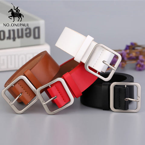 NO.ONEPAUL Belt female Japanese pin buckle decoration elegant simple wild student retro jean new design ladie belt free shipping